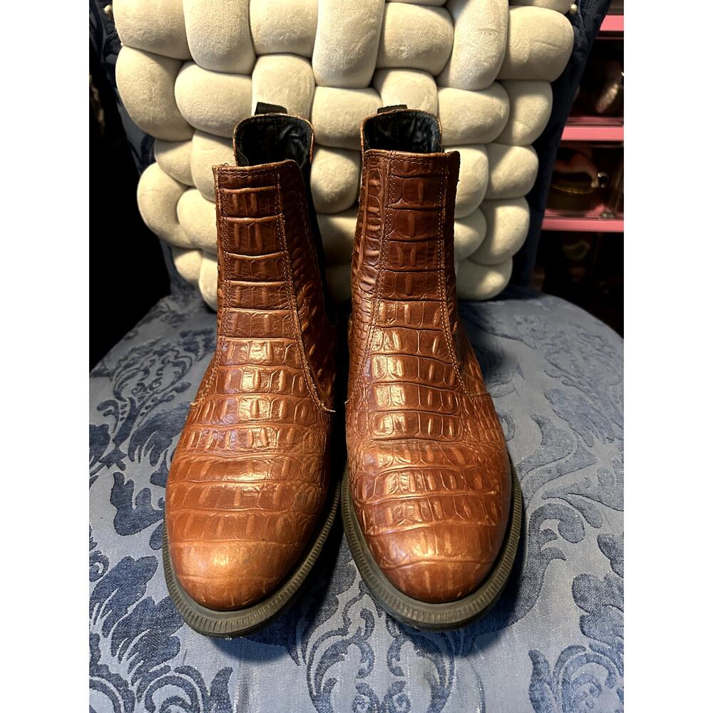 Dr Martens Brown Flora Crocodile Chelsea size 9/EU 41 - Picture 3 of 6